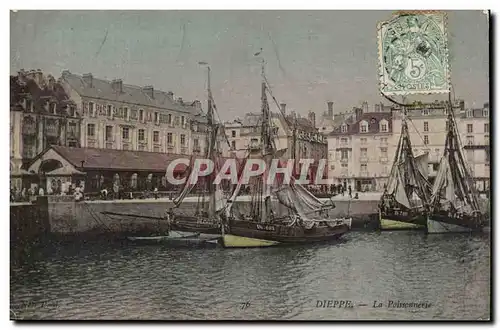 Cartes postales Dieppe La poissonnerie