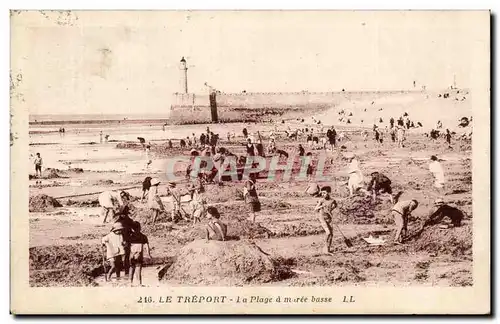 Cartes postales Le Treport La plage a maree basse