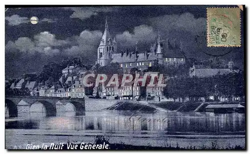 Gien - Vue Generale - La Nuit - Cartes postales