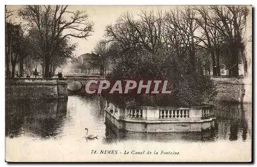 Nimes - Le Canal et la Fontaine - Ansichtskarte AK