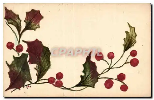 Fetes - Voeux - Bonne Annee - houx - holly - Cartes postales