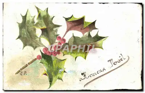 Fetes - Voeux - Heureux Noel - houx - holly - Cartes postales