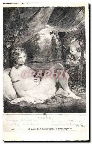 Cartes postales Fantaisie Estampes anglaises du 18eme Femme nue Collyer Reynolds Erotique