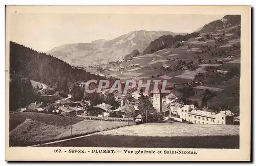 Cartes postales Flumet Vue generale de Saint Nicolas