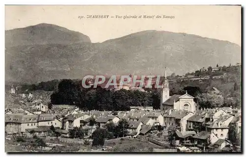 Cartes postales Chambery Vue generale et massif des Bauges