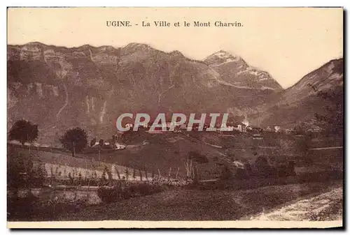 Ansichtskarte AK Ugine La ville et le Mont Charvin