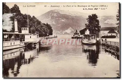 Annecy - Le Port et la Montagne de Veyrier - Cartes postales