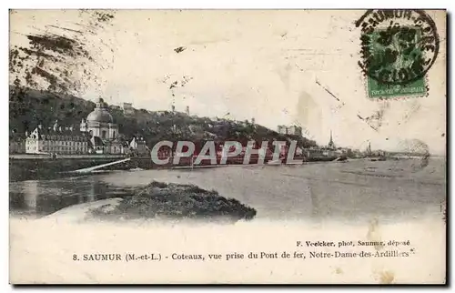 Saumur - Coteaux - vue prise du Pont de fer - Ansichtskarte AK