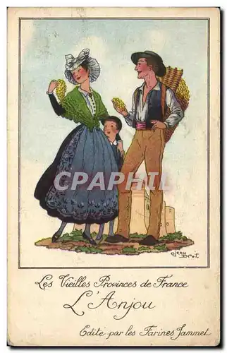 Anjou - Les Vieilles Provins de France - Illustration - Les Farines Jamnet - Cartes postales