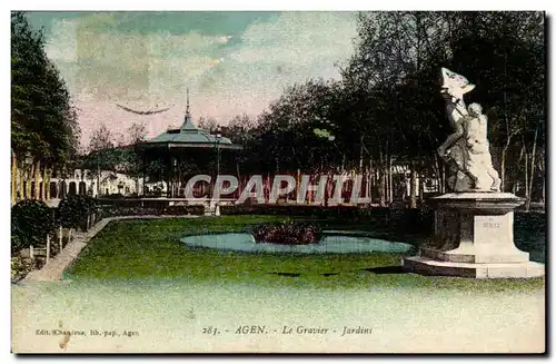 Agen - Le Gravier - Les Jardins - Cartes postales