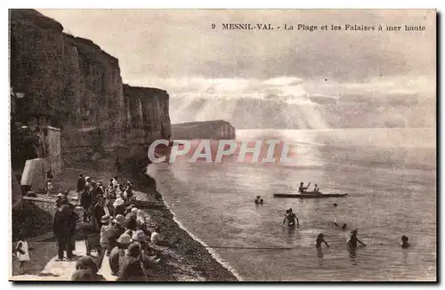 Mesnil Val - La Plage et les Falaises - Ansichtskarte AK