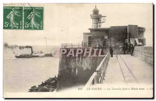 Le Havre - La Nouvelle Jetee a Maree basse - Cartes postales