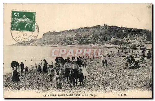 Le Havre Sainte Adresse - La Plage - Enfants - Cartes postales