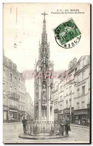 Rouen - Fontaine de la Croix de Pierre - Ansichtskarte AK