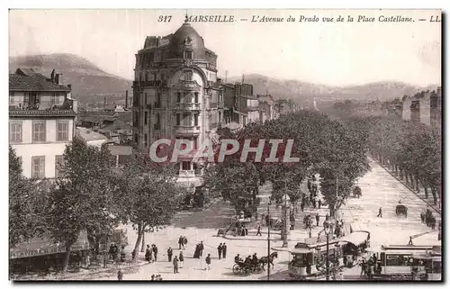 Marseille - L Avenue du Prado - Place Castellane - Ansichtskarte AK