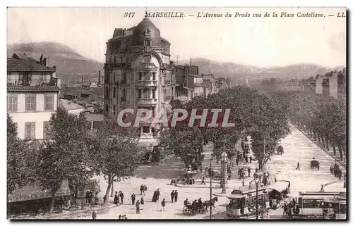 Marseille - L Avenue du Prado - Place Castellane - Cartes postales