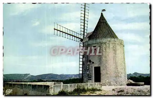 Fontvieille - Le Moulin - windmill - Ansichtskarte AK