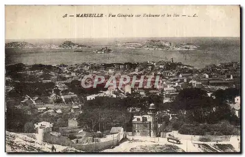 Marseille - Vue Generale sur Endoume et les iles - Ansichtskarte AK