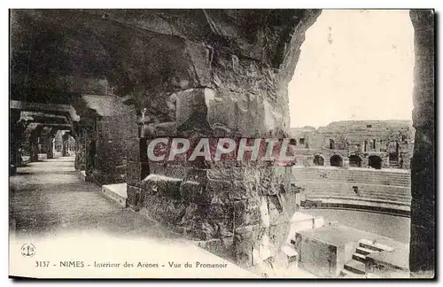 Nimes - Interieur des Arenes - Vue du Promenoir - Ansichtskarte AK