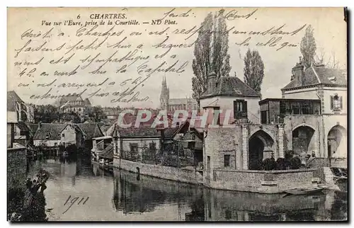 Ansichtskarte AK Chartres Vue sur l Eure prise de la Courtille