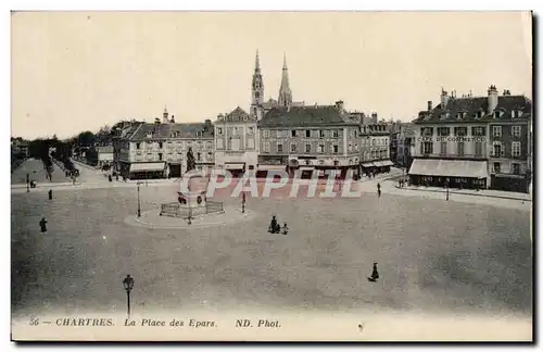Cartes postales Chartres La place des Epars