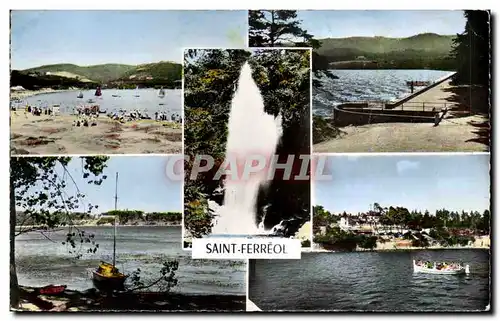 Cartes postales moderne Saint Ferreol La plage du bassin La digue La gerbe