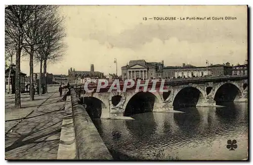 Cartes postales Toulouse Le pont neuf et Cours dillon