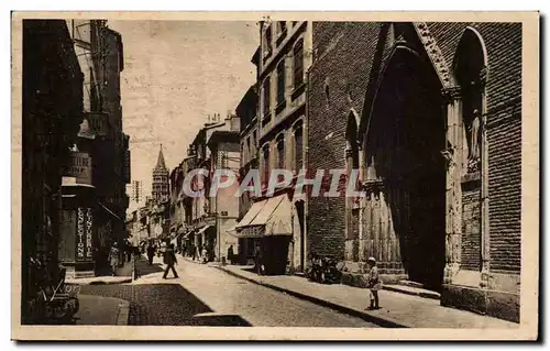 Ansichtskarte AK Toulouse Eglise et rue du Tour