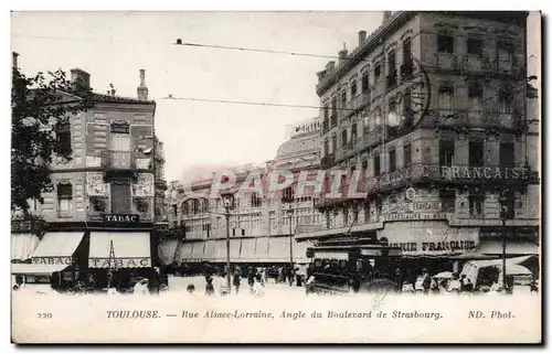 Cartes postales Toulouse Rue Alsace Lorraine Angle du boulevard de Strasbourg