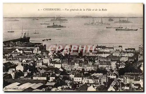 Ansichtskarte AK Cherbourg Vue generale de la ville et de la rade