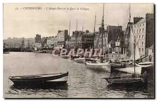 Ansichtskarte AK Cherbourg L avant port et le quai de Coligny