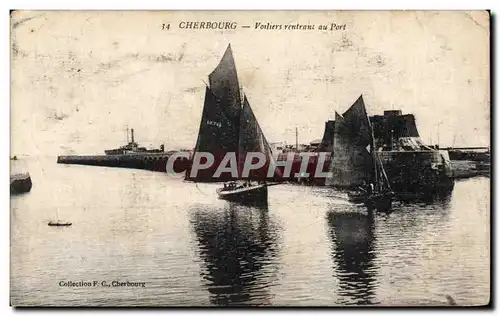 Cartes postales Cherbourg Voiliers rentrant au port