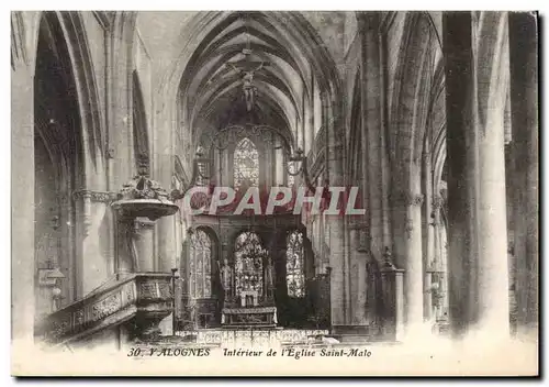 Cartes postales Valognes Interieur de l eglise Saint Malo