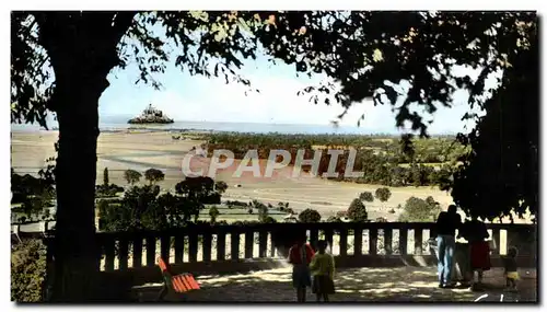 Cartes postales moderne Avranches Le jardin des plantes et la baie du Mont Saint Michel