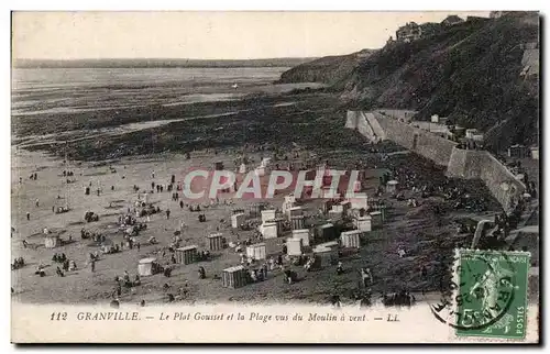 Ansichtskarte AK Granville Le plat Gousset et la plage vus du moulin a vent