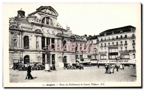 Angers - Place du Railiement et Grand Theatre - Ansichtskarte AK