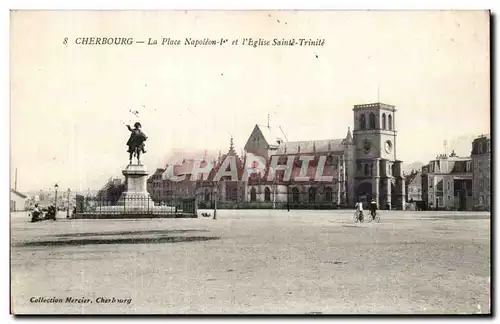 Cherbourg - La Place Napoleon Ier et l Eglise Sainte Trinite - Cartes postales