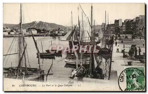 Cherbourg - Le Port et le Quai Coligny - Ansichtskarte AK