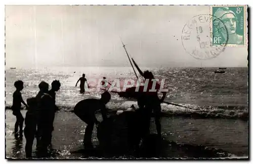 Les Belles Plage Normandes - Enfants Contre jour - Moderne Karte