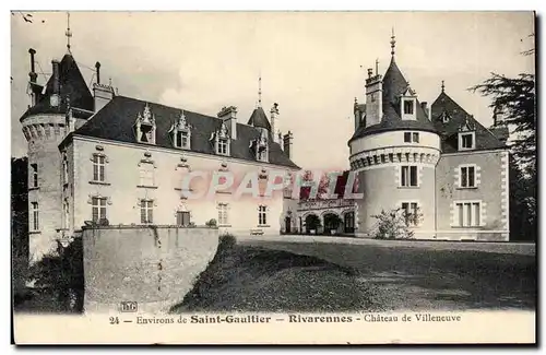 Ansichtskarte AK Environs de Saint Gaultier Rivarennes Chaetau de Villeneuve