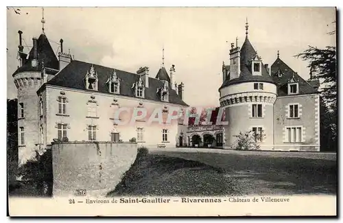 Cartes postales Environs de Saint Gaultier Rivarennes Chaetau de Villeneuve