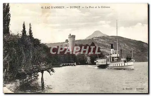 Annecy - Le Lac a Duingt - Le Port et le Chateau - Cartes postales