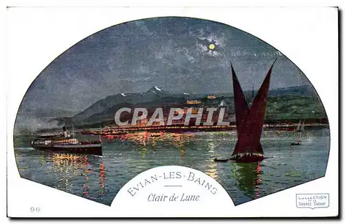 Evian les Bains - Clair de Lune - Ansichtskarte AK