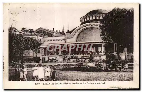 Evian les Bains - Le Casino Municipal - enfants - Cartes postales