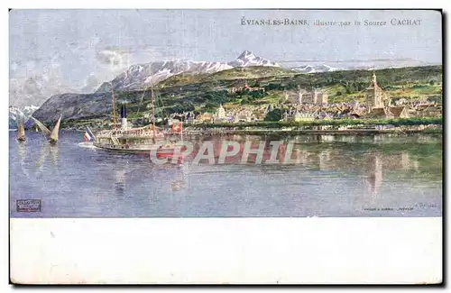 Evian les Bains - Vue Generale - par la source Cachat - Cartes postales