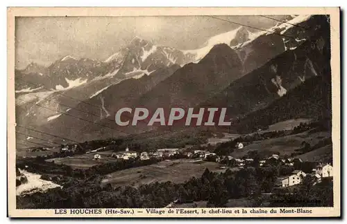 Ansichtskarte AK Les Houches Village de l Essert le chef lieu et la chaine du Mont Blanc