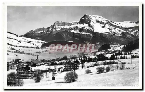 Ansichtskarte AK Megeve Station hivernale L aiguille de Varan