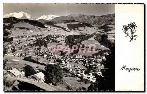 Cartes postales Megeve Vue generale et le Mont Blanc