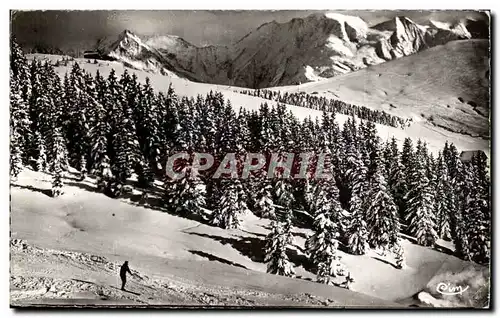 Cartes postales moderne Megeve Sapins sous la neige au Mont d Arbois