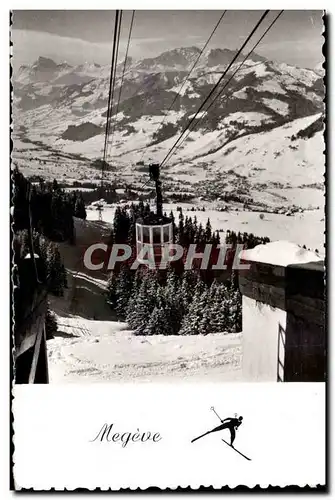 Cartes postales moderne Megeve Le teleferique du Mont d Arbois Megeve et les Aravis